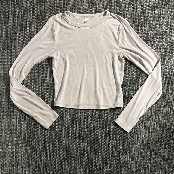 Old Navy Tops - Old Navy Purple Fitted Long Sleeve Crop Top